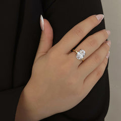 Gold Band Engagement Ring