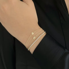 Gold Initial Chain Bracelet