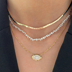 Small Golden Square Necklace