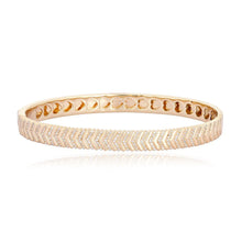 Load image into Gallery viewer, Gold and Pave Arrow Bangle
