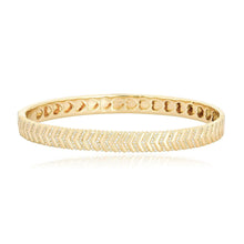 Load image into Gallery viewer, Gold and Pave Arrow Bangle
