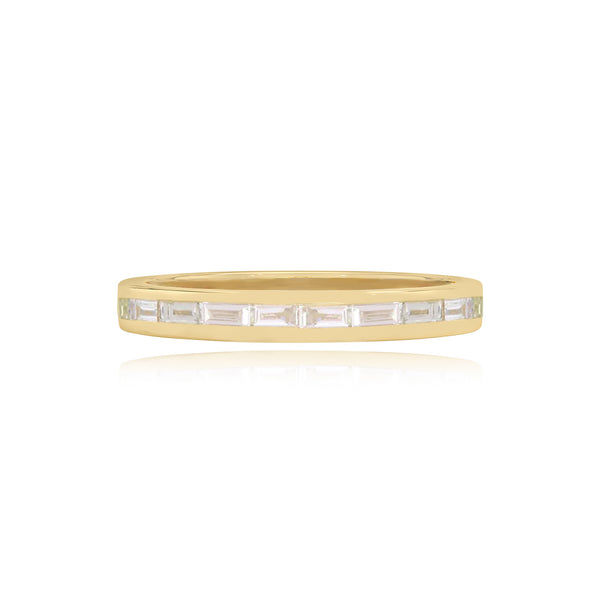 Gold Baguette Wedding Band
