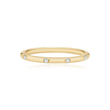 Load image into Gallery viewer, Gold Band with Diamonds Wedding Ring
