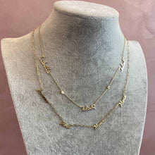 Load image into Gallery viewer, Multiple Cutout Gold Names Necklace
