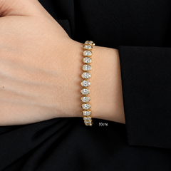 Oval Diamond Bezel Tennis Bracelet