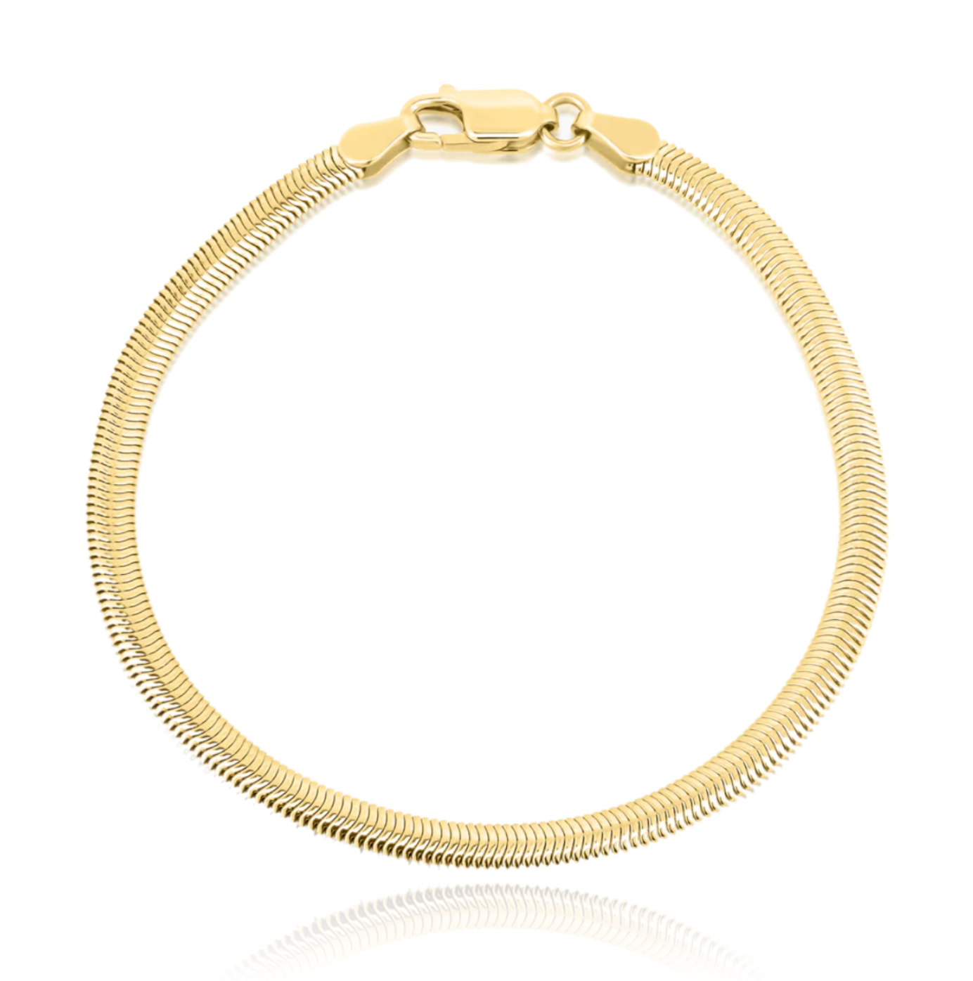 Gold Plain Snake Bracelet