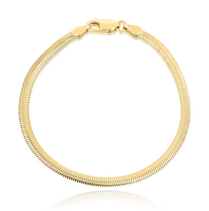 Gold Plain Snake Bracelet