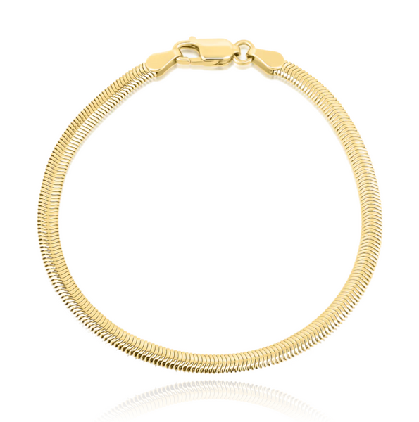 Gold Plain Snake Bracelet