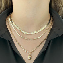 Load image into Gallery viewer, Golden Striped Diamond Necklace
