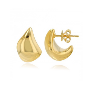 Small Golden Pear Earrings
