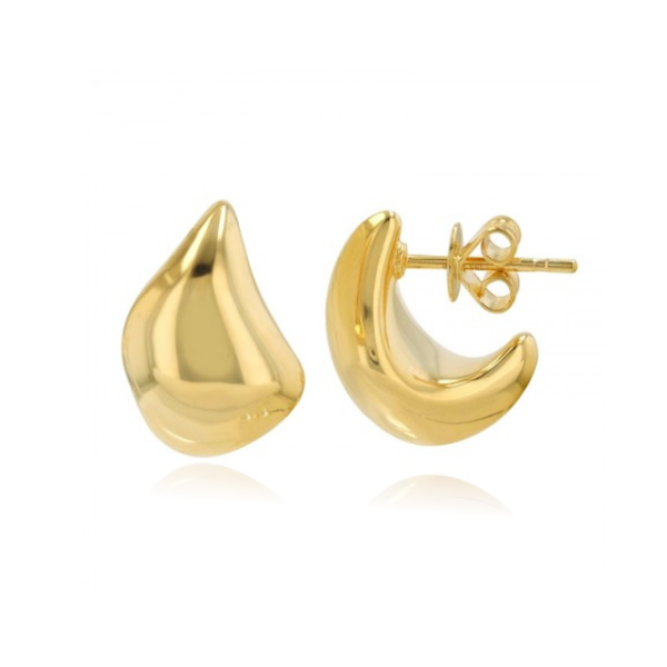 Small Golden Pear Earrings