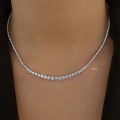 Graduated Diamond Tennis Necklace