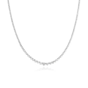 Graduated Diamond Tennis Necklace