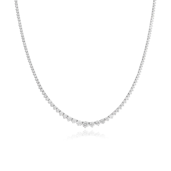 Graduated Diamond Tennis Necklace