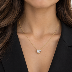 Half Bezel Lab Diamond Necklace