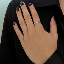 Load image into Gallery viewer, Half Enamel Half Pave Ring
