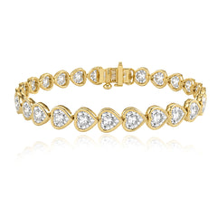 Heart Bezel Diamond Bezel Tennis Bracelet