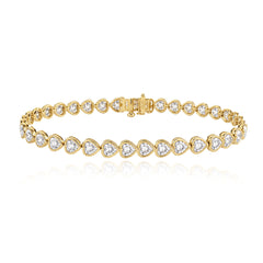 Heart Bezel Diamond Bezel Tennis Bracelet