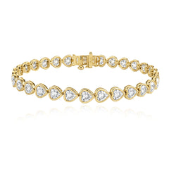 Heart Bezel Diamond Bezel Tennis Bracelet