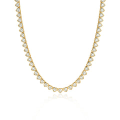 Heart Bezel Diamond Bezel Tennis Necklace