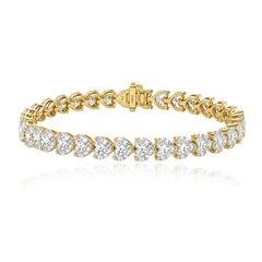 Heart Diamond Tennis Bracelet