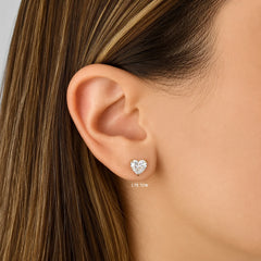 Heart Prong Lab Diamond Studs