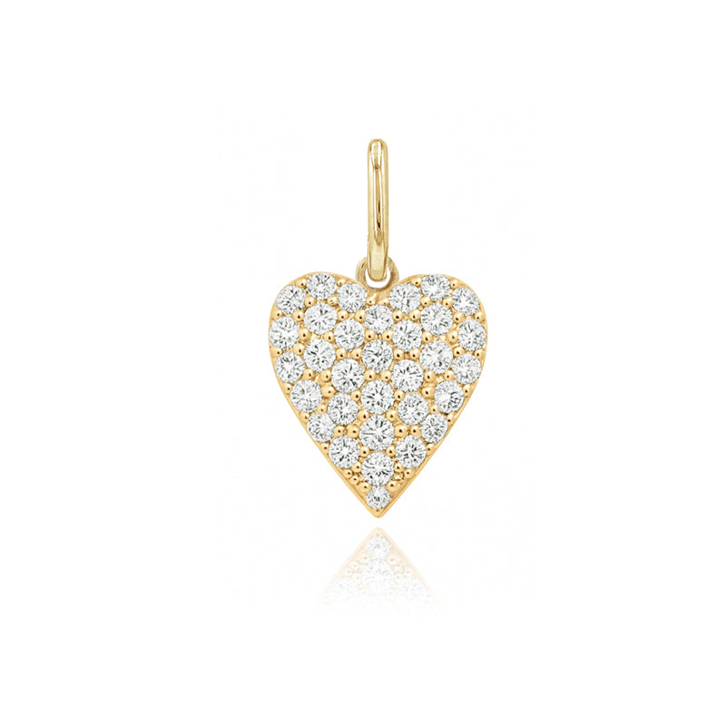 Mini Pave Heart Charm