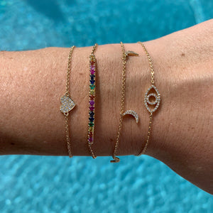 Large Rainbow Bar Bracelet