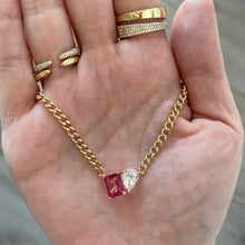 Load image into Gallery viewer, Medium Two-Gemstones Necklace
