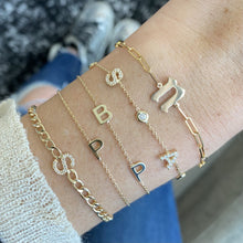 Load image into Gallery viewer, Two Initials Pave Bezel Bracelet
