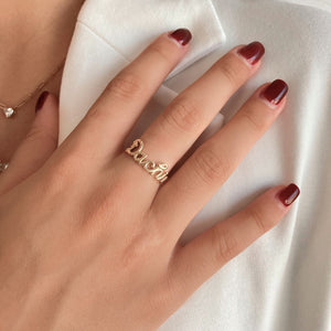 Name Wire Gold Ring
