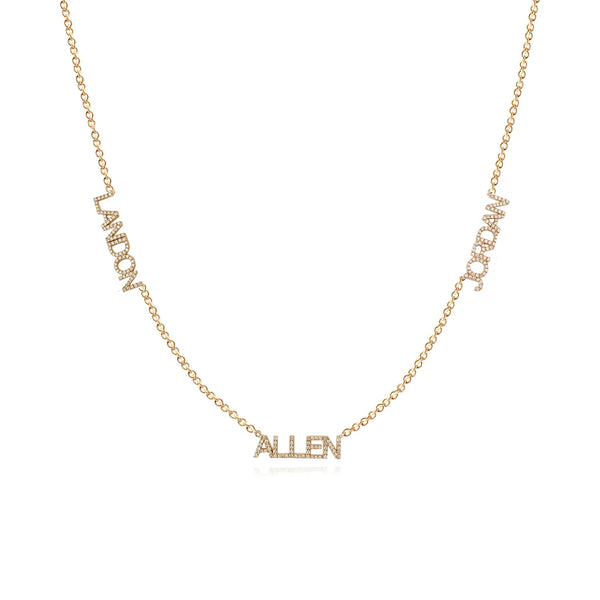 Multiple Diamond Names Necklace