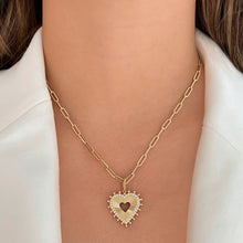 Load image into Gallery viewer, Fluted Spike Heart Pave Charm
