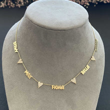 Load image into Gallery viewer, Multiple Cutout Gold Names Necklace
