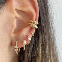 Load image into Gallery viewer, Two Diamonds Pave Huggies
