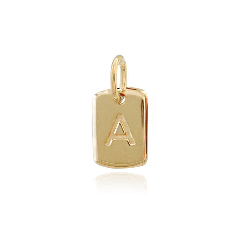 Mini Initial Plate Charm
