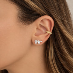 Two-Diamond Stud Earring (Single)
