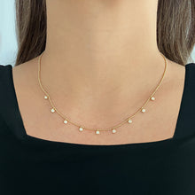 Load image into Gallery viewer, Dangling Diamond Bezels Ball Necklace
