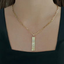 Load image into Gallery viewer, Pave Initials and Bezels Plate Charm
