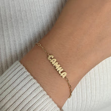 Load image into Gallery viewer, Cutout Name Paperclip Bracelet
