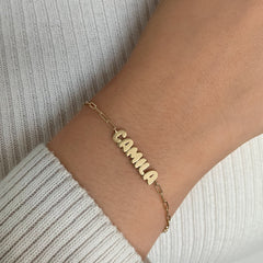 Cutout Gold Name Bracelet