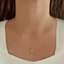 Load image into Gallery viewer, Block Initial Necklace
