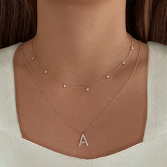 Seven Dangling Diamonds Necklace