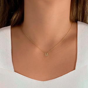 Uppercase Pave Initial Necklace