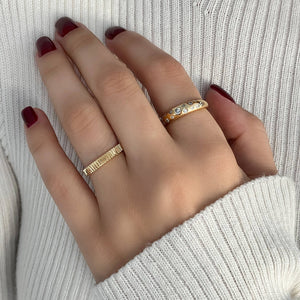 Fluted Gold Ring