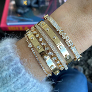 Personalized Baguette Sliding Bangle