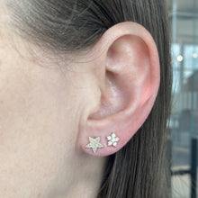 Load image into Gallery viewer, Petite Diamond Flower Stud
