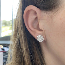 Load image into Gallery viewer, Round Diamond and Baguette Earrings
