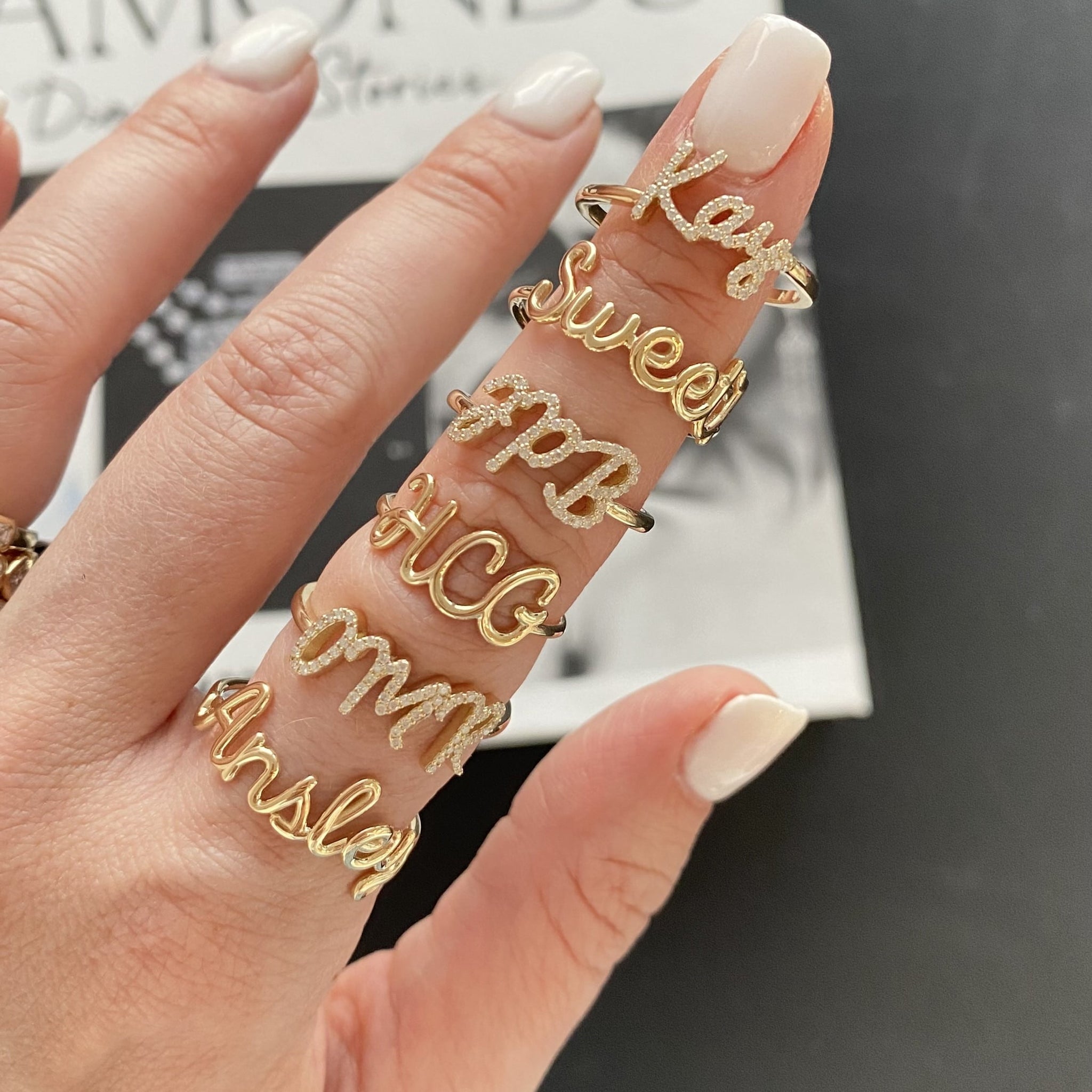 Engagement name online ring design