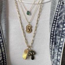 Load image into Gallery viewer, Fluted Pave Outline Bubble Initial Charm
